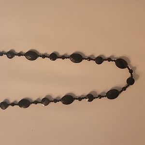 Faceted Black Onyx Necklace 50"